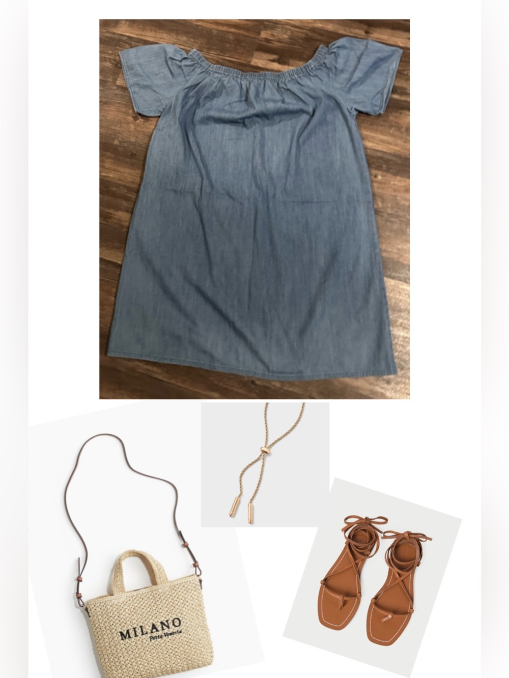 Merona off-the-shoulder chambray mini dress